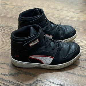 Puma Black and White High-Top Sneakers Size 3C